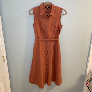 UNIQLO Linen Blended A Line Sleeveless Dre…